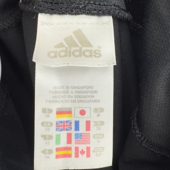 ADIDAS Lightweight Stretch Adjustable Leg Drawstrings Cropped Black Capris S - Picture 4 of 6